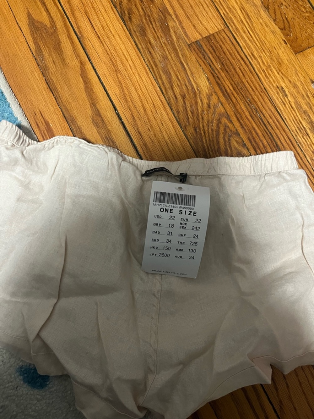 Brandy Melville Cream Linen Shorts